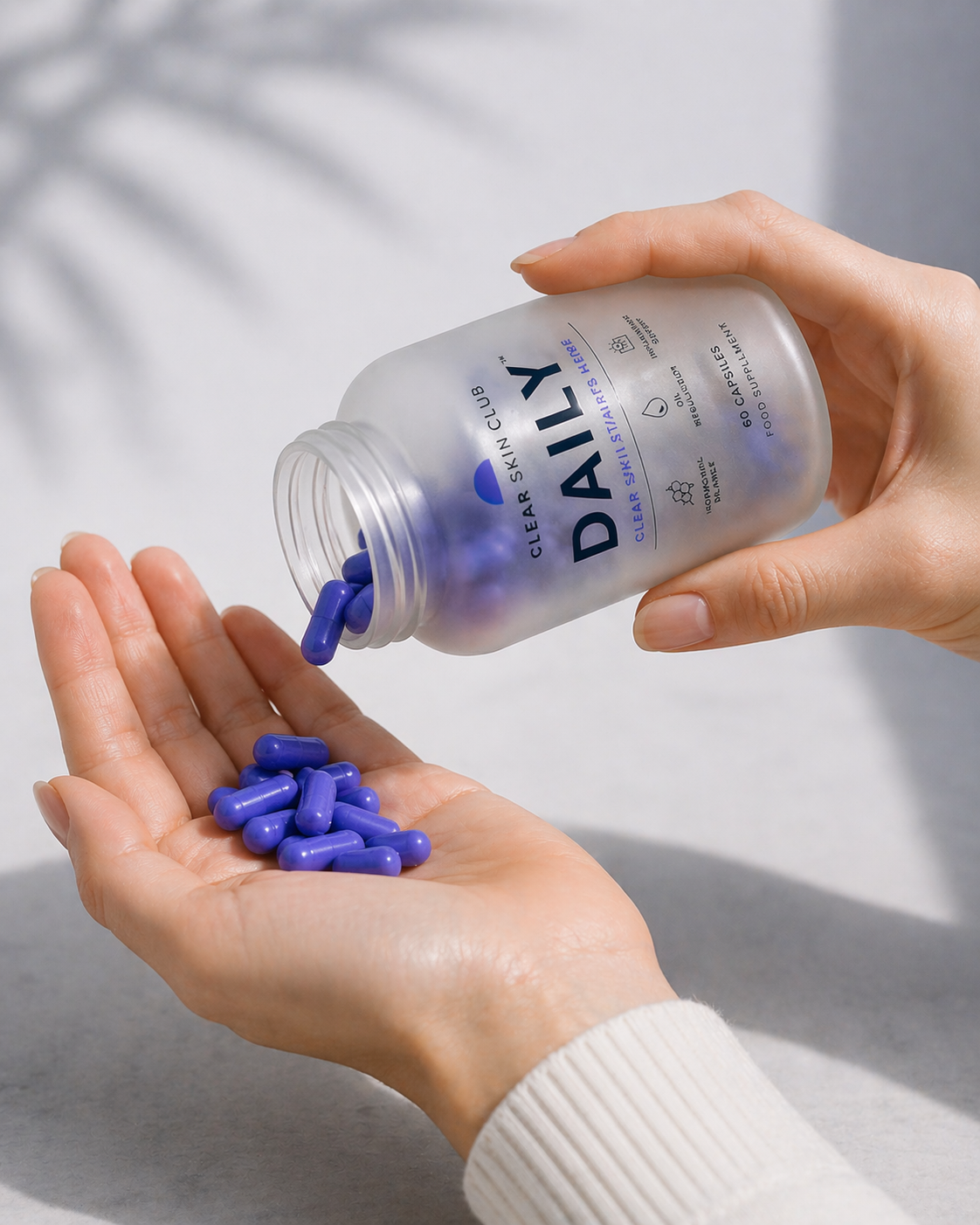 Acne is more than skin deep, our formula works from the inside out.